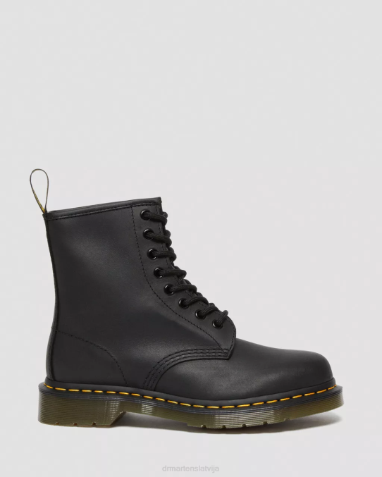 Dr. Martens apavi sievietes melna taukaina āda 1460 taukainas ādas šņorzābaki LHJP18