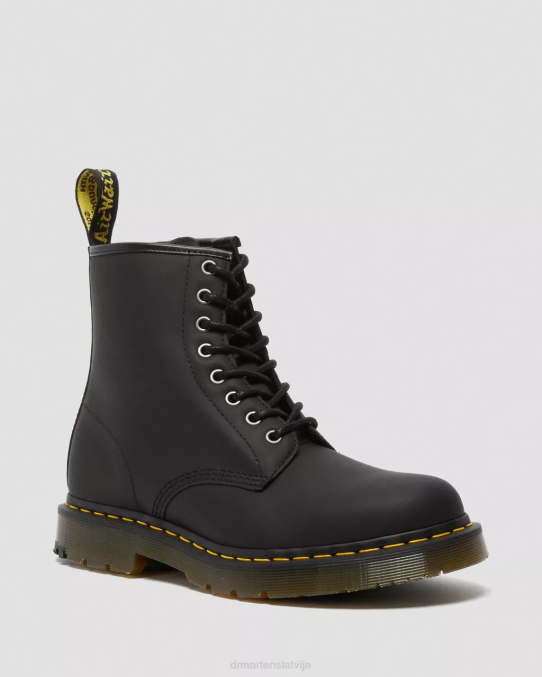 Dr. Martens apavi sievietes melnais sniega tīrītājs 1460 dm ziemas gripa šņorzābaki LHJP87