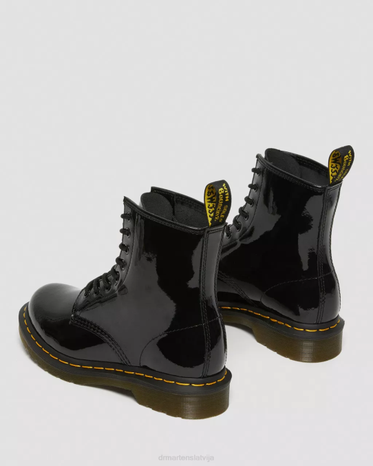 Dr. Martens apavi sievietes melns lucido & patentlampa 1460 lakādas šņorzābaki LHJP6
