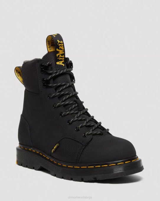 Dr. Martens apavi sievietes melns slīpēts nubuks wp 1460 trinity ūdensnecaurlaidīgi, neslīdoši zābaki LHJP159