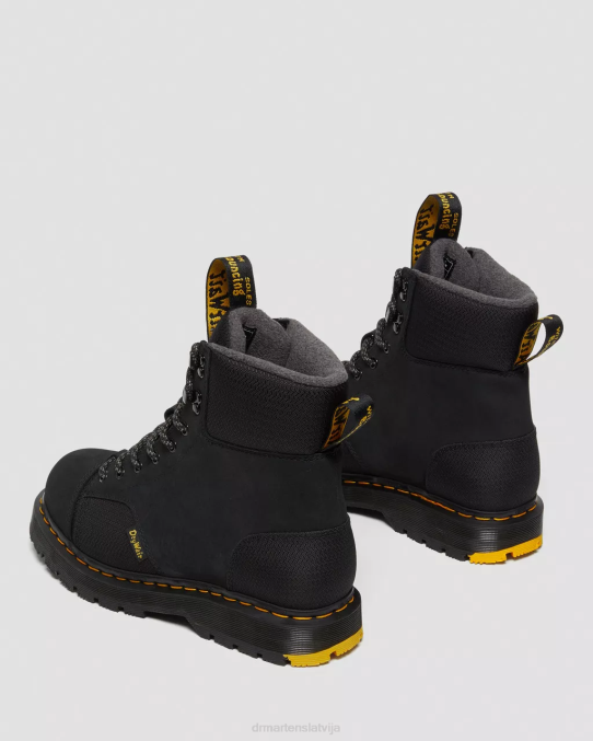 Dr. Martens apavi sievietes melns slīpēts nubuks wp 1460 trinity ūdensnecaurlaidīgi, neslīdoši zābaki LHJP159