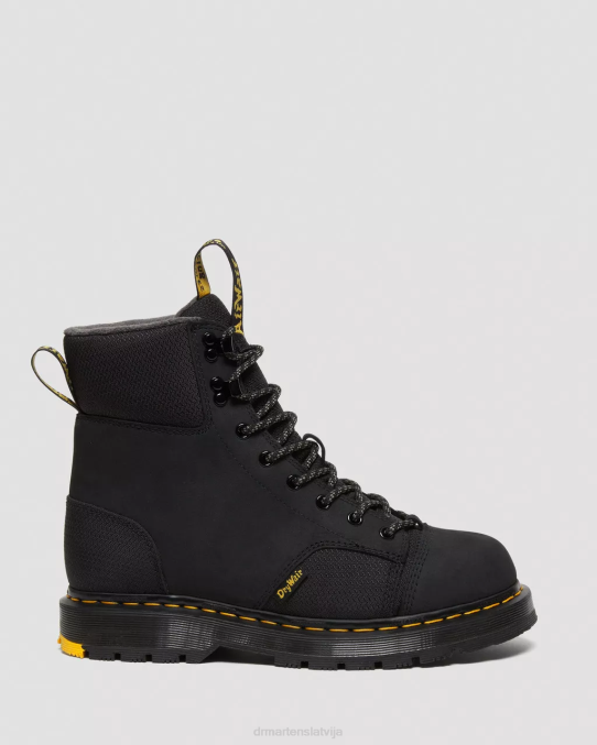 Dr. Martens apavi sievietes melns slīpēts nubuks wp 1460 trinity ūdensnecaurlaidīgi, neslīdoši zābaki LHJP159
