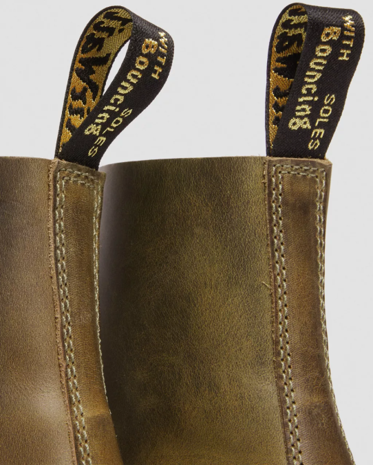 Dr. Martens apavi sievietes olīvu zars, denveras dārzeņu iedegums 1460 paskāls, izgatavots Anglijā, denveras ādas šņorzābaki LHJP116