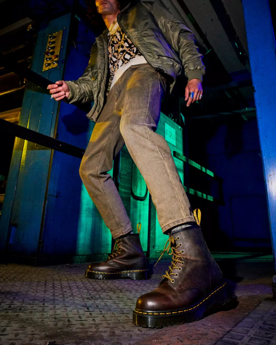 Dr. Martens apavi sievietes tumši brūns trakais zirgs 1460 bex crazy zirga ādas šņorzābaki LHJP55