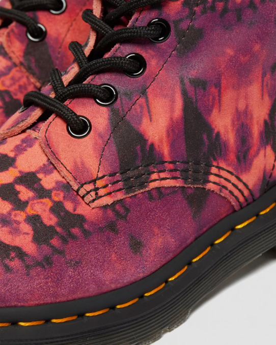 Dr. Martens apavi sievietes violets 1460 pascal tie dye ādas šņorzābaki LHJP189
