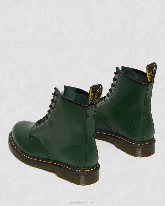 Dr. Martens apavi sievietes zaļa gluda 1460 gludas ādas šņorzābaki LHJP79