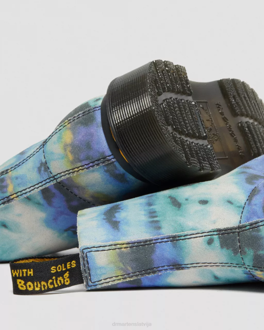 Dr. Martens apavi sievietes zils 1460 pascal tie dye ādas šņorzābaki LHJP195