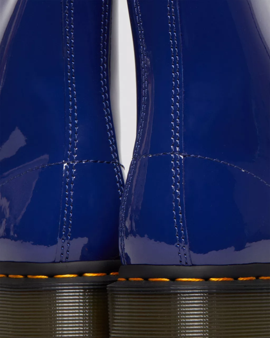 Dr. Martens apavi sievietes zils lucido un patentlampa 1460 lakādas šņorzābaki LHJP151