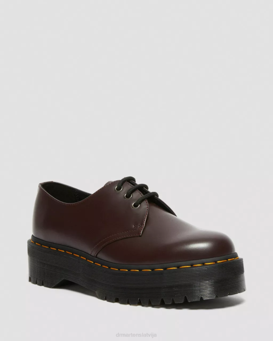 Dr. Martens apavi unisex bordo gluda 1461 gludas ādas platformas kurpes LHJP229