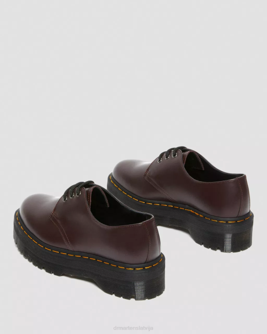 Dr. Martens apavi unisex bordo gluda 1461 gludas ādas platformas kurpes LHJP229