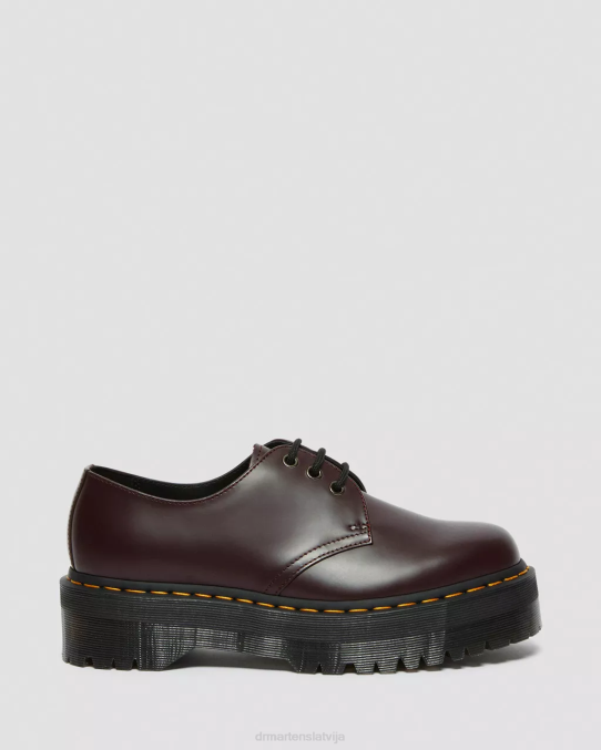Dr. Martens apavi unisex bordo gluda 1461 gludas ādas platformas kurpes LHJP229