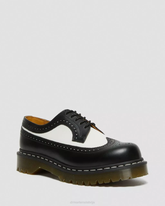 Dr. Martens apavi unisex melna gluda 3989 bex gludas ādas brogue kurpes LHJP222