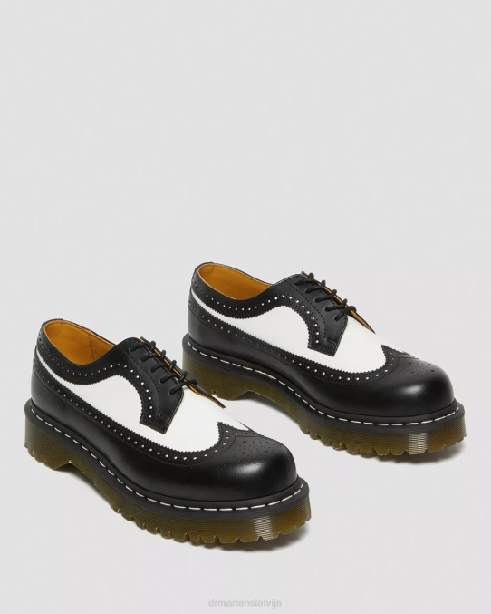 Dr. Martens apavi unisex melna gluda 3989 bex gludas ādas brogue kurpes LHJP222