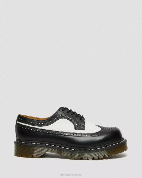 Dr. Martens apavi unisex melna gluda 3989 bex gludas ādas brogue kurpes LHJP222