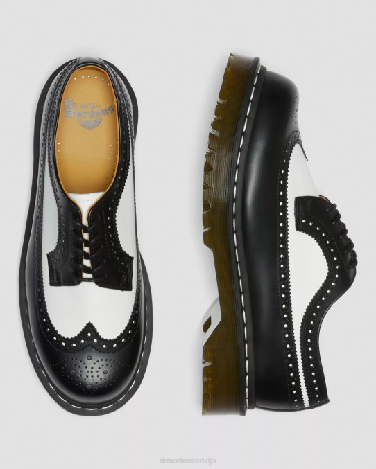 Dr. Martens apavi unisex melna gluda 3989 bex gludas ādas brogue kurpes LHJP222