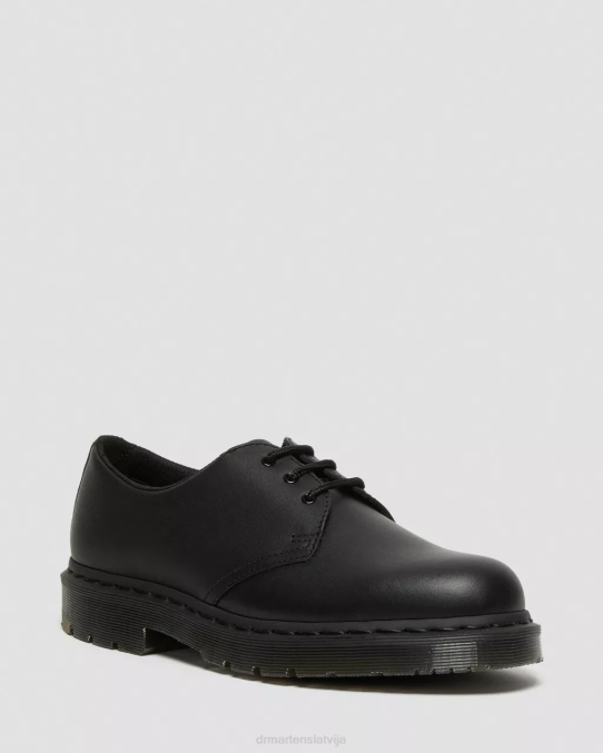Dr. Martens apavi unisex melna rūpnieciskā pilngraudu 1461 mono neslīdoši oksfordas apavi LHJP306