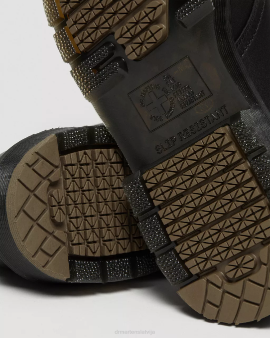 Dr. Martens apavi unisex melna rūpnieciskā pilngraudu 1461 mono neslīdoši oksfordas apavi LHJP306