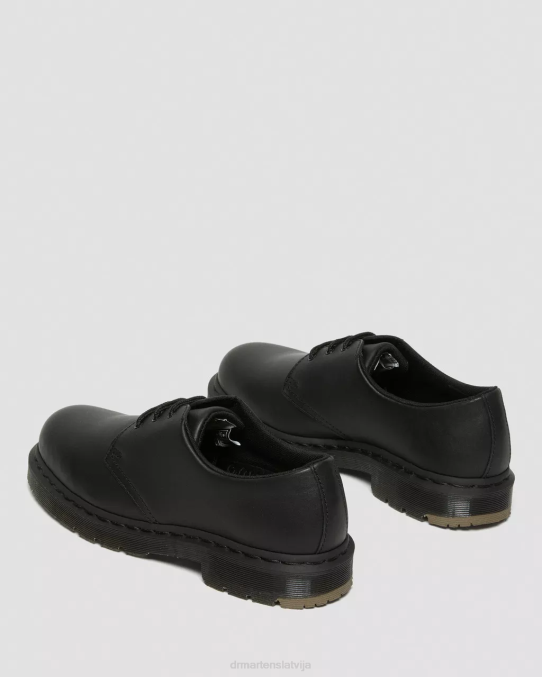 Dr. Martens apavi unisex melna rūpnieciskā pilngraudu 1461 mono neslīdoši oksfordas apavi LHJP306