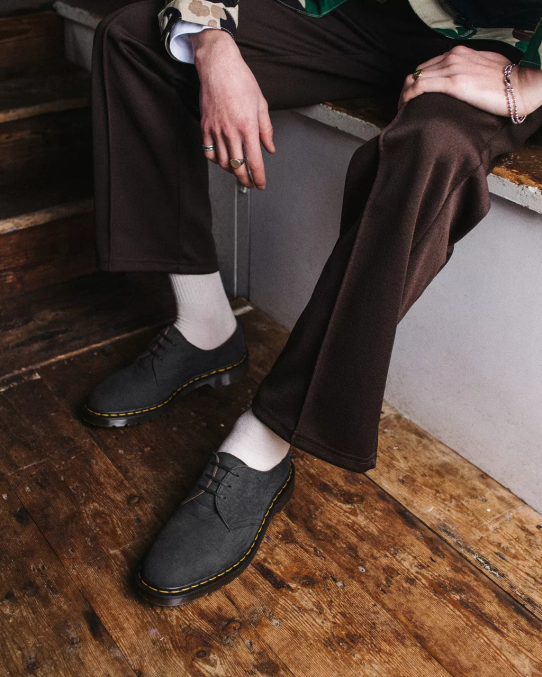 Dr. Martens apavi unisex melns 1461 ražots Anglijā nubuka ādas oksforda apavi LHJP331