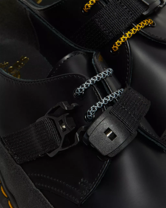 Dr. Martens apavi unisex melns gluds un dubults oriģināls 1461 ražots Anglijā bex tech gludas ādas oksfordas kurpes LHJP240