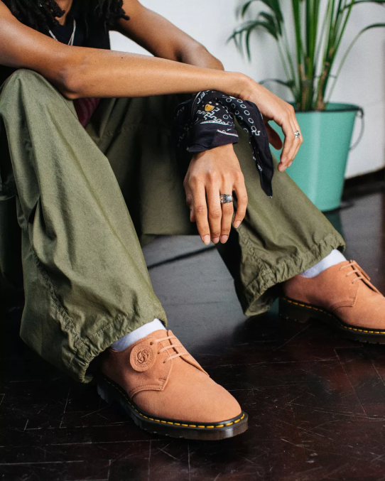 Dr. Martens apavi unisex rozā 1461 ražots Anglijā nubuka ādas oksforda apavi LHJP320