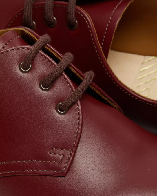 Dr. Martens apavi unisex sarkans quilon 1461. gada vintage ražoti Anglijā Oksfordas apavi LHJP283