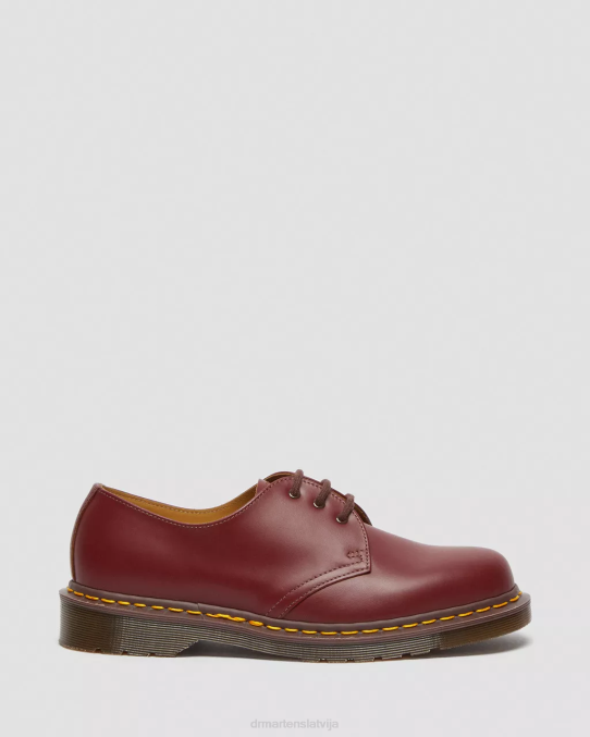 Dr. Martens apavi unisex sarkans quilon 1461. gada vintage ražoti Anglijā Oksfordas apavi LHJP283