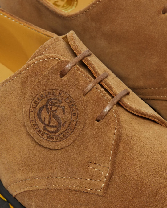 Dr. Martens apavi unisex tumšs iedegums repello calf zamšādas mb archie ii ražoti Anglijā zamšādas oksfordas apavi LHJP333