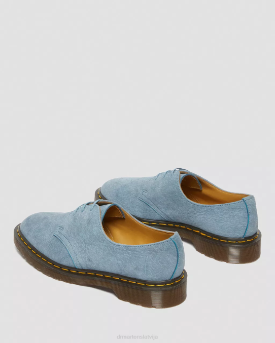 Dr. Martens apavi unisex zils 1461 ražots Anglijā nubuka ādas oksforda apavi LHJP325