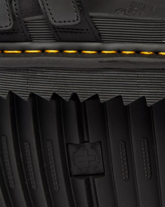 Dr. Martens apavi unisex melns hidro bleire ādas bīdāmās sandales LHJP259