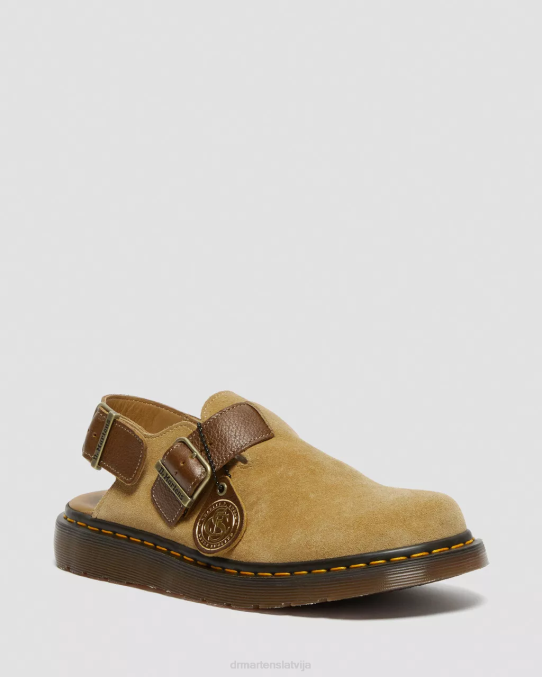 Dr. Martens apavi unisex smiltis jorge izgatavots Anglijā no zamšādas slingback slides LHJP355