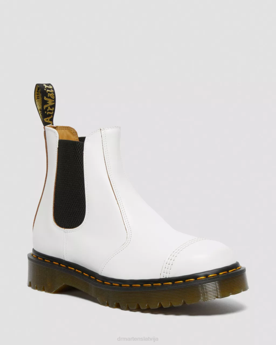 Dr. Martens apavi unisex balts quilons 2976 bex ražots Anglijā Chelsea zābaki ar purngalu LHJP144