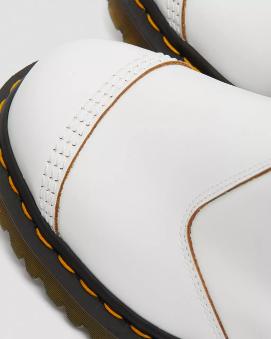 Dr. Martens apavi unisex balts quilons 2976 bex ražots Anglijā Chelsea zābaki ar purngalu LHJP144