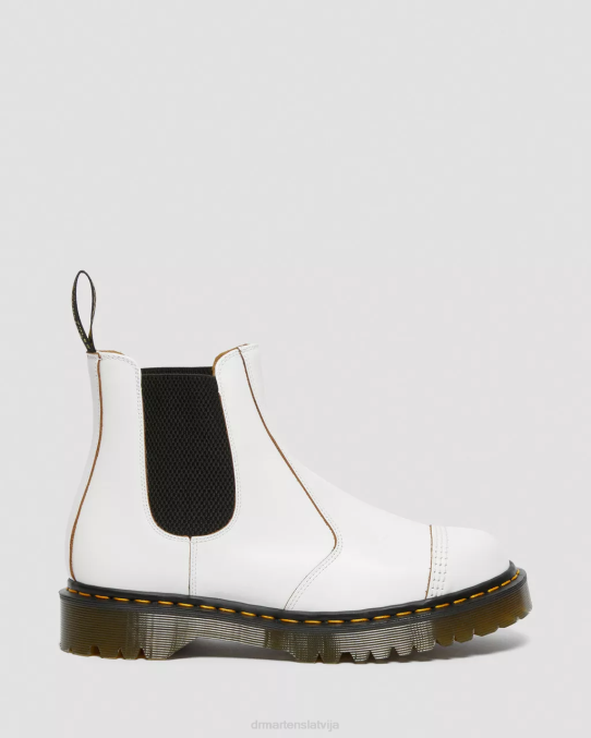 Dr. Martens apavi unisex balts quilons 2976 bex ražots Anglijā Chelsea zābaki ar purngalu LHJP144