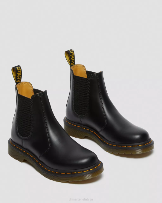 Dr. Martens apavi unisex melna gluda 2976 gludas ādas Chelsea zābaki LHJP34