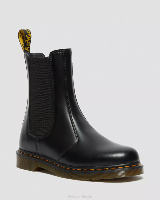Dr. Martens apavi unisex melna gluda 2976 hi gludas ādas chelsea zābaki LHJP109