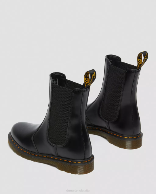Dr. Martens apavi unisex melna gluda 2976 hi gludas ādas chelsea zābaki LHJP109