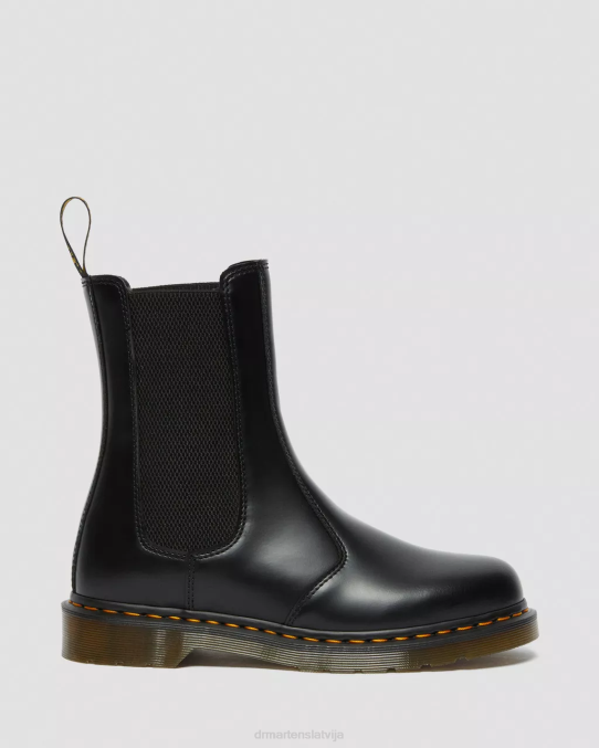 Dr. Martens apavi unisex melna gluda 2976 hi gludas ādas chelsea zābaki LHJP109