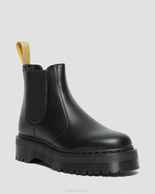 Dr. Martens apavi unisex melnais felikss noberzt vegāniski 2976. gada felix platformas chelsea zābaki LHJP9