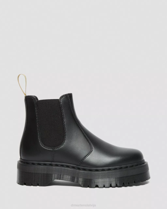 Dr. Martens apavi unisex melnais felikss noberzt vegāniski 2976. gada felix platformas chelsea zābaki LHJP9