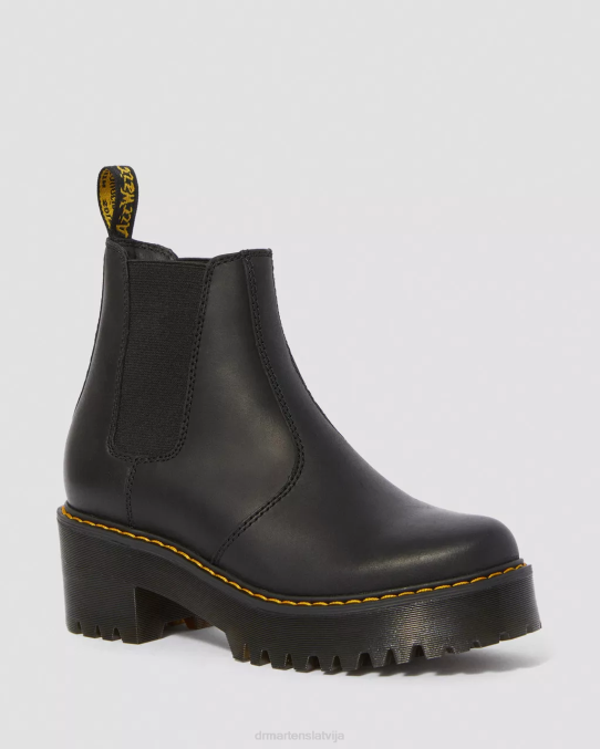 Dr. Martens apavi unisex melni noslīpēts Vaiomings rometty Wyoming ādas platformas Chelsea zābaki LHJP42