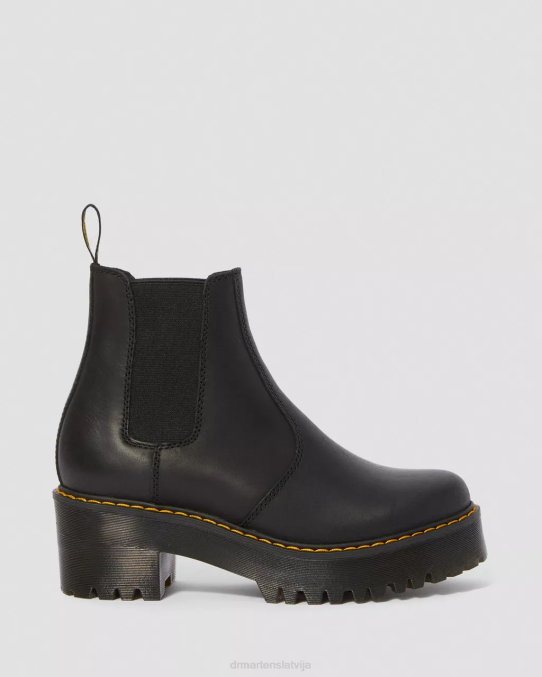 Dr. Martens apavi unisex melni noslīpēts Vaiomings rometty Wyoming ādas platformas Chelsea zābaki LHJP42