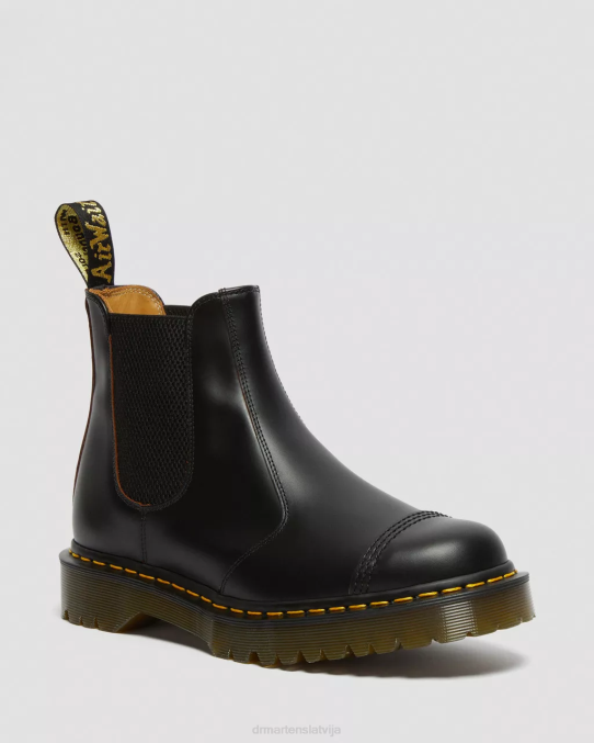Dr. Martens apavi unisex melns quilons 2976 bex ražots Anglijā Chelsea zābaki ar purngalu LHJP194