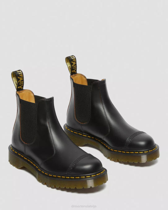 Dr. Martens apavi unisex melns quilons 2976 bex ražots Anglijā Chelsea zābaki ar purngalu LHJP194