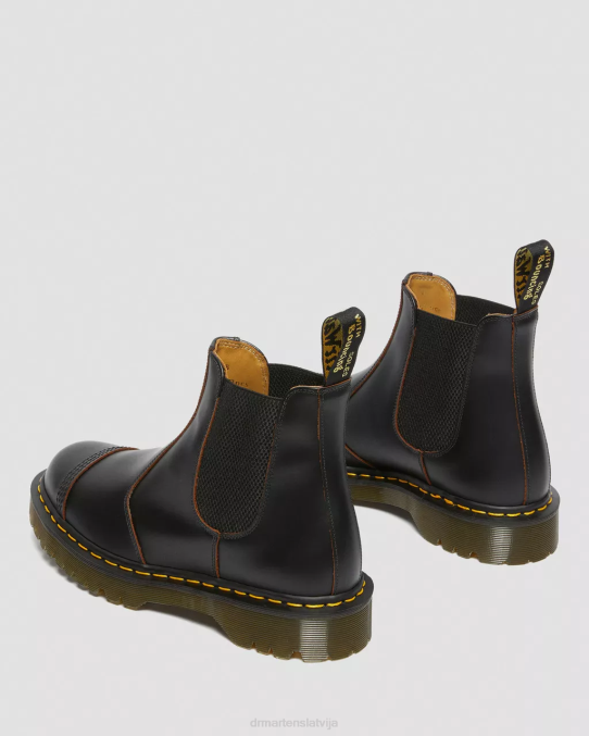 Dr. Martens apavi unisex melns quilons 2976 bex ražots Anglijā Chelsea zābaki ar purngalu LHJP194