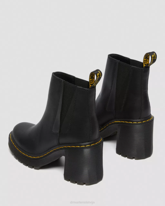 Dr. Martens apavi unisex melns sendals Spence ādas uzliesmojoši chelsea zābaki LHJP35