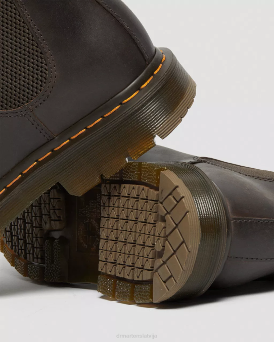 Dr. Martens apavi unisex tumši brūns trakais zirgs 2976 neslīdoši ādas Chelsea zābaki LHJP85