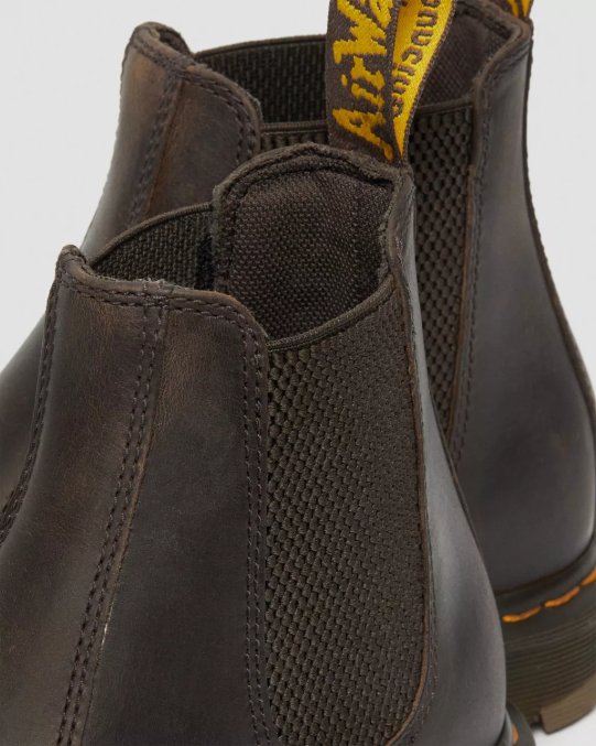 Dr. Martens apavi unisex tumši brūns trakais zirgs 2976 neslīdoši ādas Chelsea zābaki LHJP85