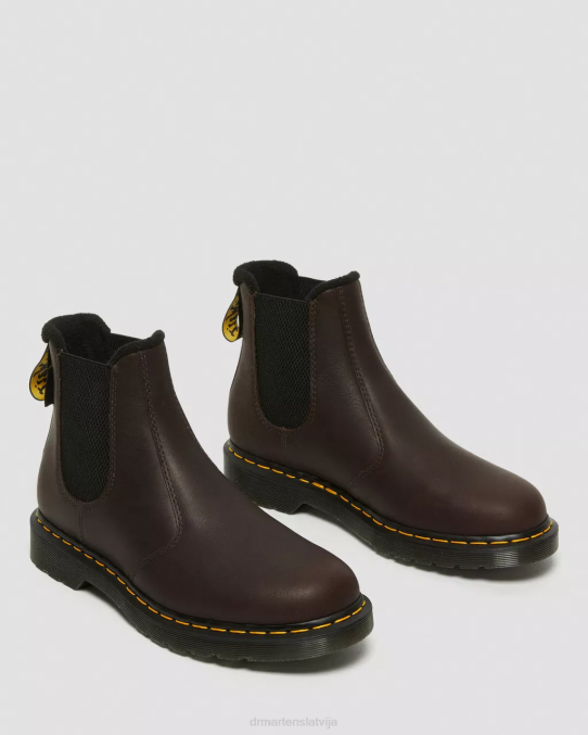 Dr. Martens apavi unisex tumši brūns valor wp 2976. gada warmwair ādas chelsea zābaki LHJP71