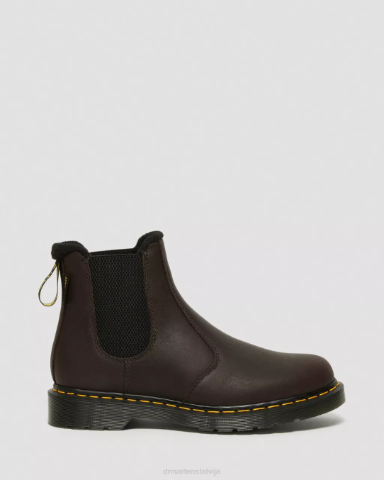 Dr. Martens apavi unisex tumši brūns valor wp 2976. gada warmwair ādas chelsea zābaki LHJP71